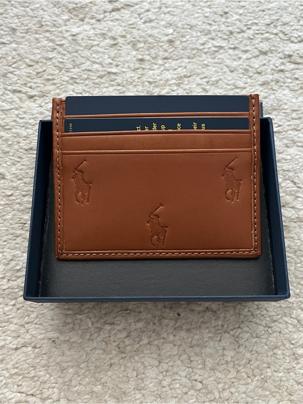 Polo by Ralph Lauren Tan Leather Card & Key Pocket